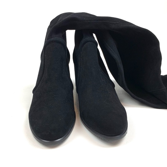 Stuart Weitzman Boots Highland Thigh High Over The Knee Heeled Black Size 9.5 - Picture 7 of 12